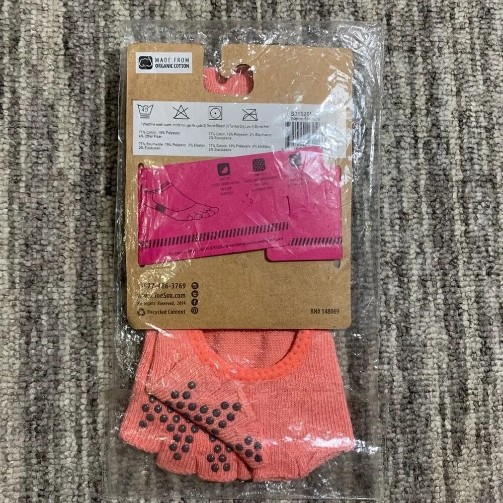Brand New Bellarina‎ Women's Size Medium 8.5-10.5 Toe Socks Pink Organic Cotton